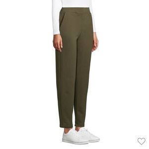 LANDS END straight leg sweatpants forest moss green